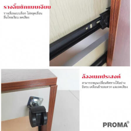 [PRE-ORDER] ตู้ลิ้นชัก 3 ชั้น PROMA-OF07-01 40CM สีลายไม้พอลโลเนีย_5